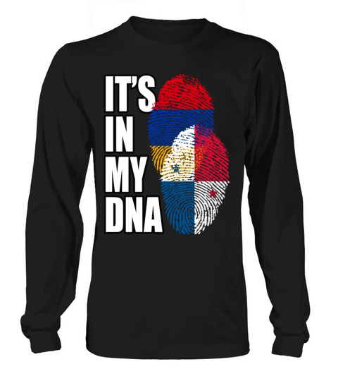 Armenian And Panamanian Mix Heritage DNA Flag Long sleeved Unisex