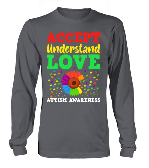 Autism Awareness Teacher Cute Teach Accept Underst Long sleeved Unisex