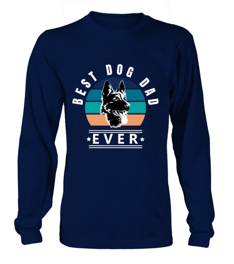 Best dog dad ever retro vintage sunset Long sleeved Unisex