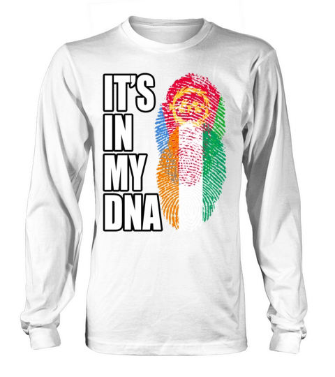 Eritrean And Ivorian Mix Heritage DNA Flag Long sleeved Unisex