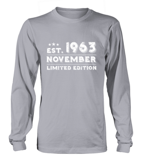 Est November 1963 - Birthday Present - Vintage Long sleeved Unisex