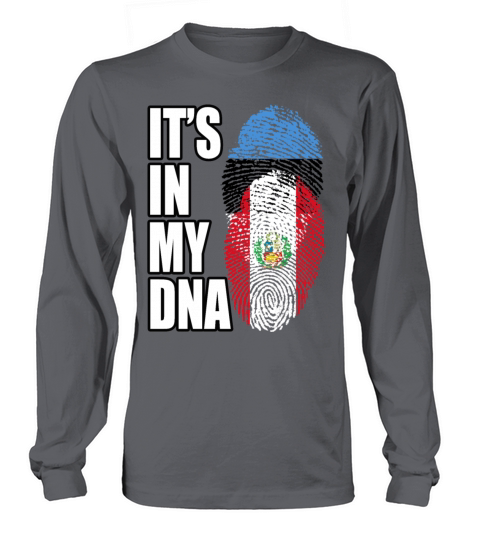 Estonian And Peruvian Mix Heritage DNA Flag Long sleeved Unisex