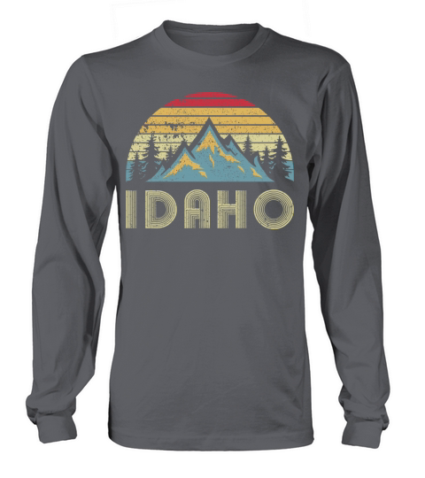 Idaho Retro Vintage Mountains Cam G Hiking Long sleeved Unisex