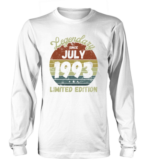 July 1993 - Vintage Birthday Present Long sleeved Unisex
