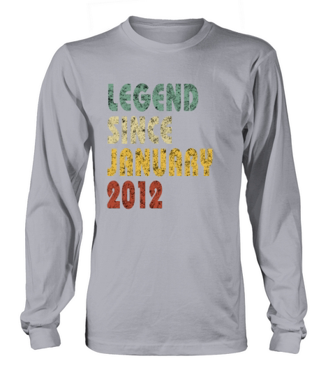 Legend since vintage January 2012 Retro Vintage Long sleeved Unisex