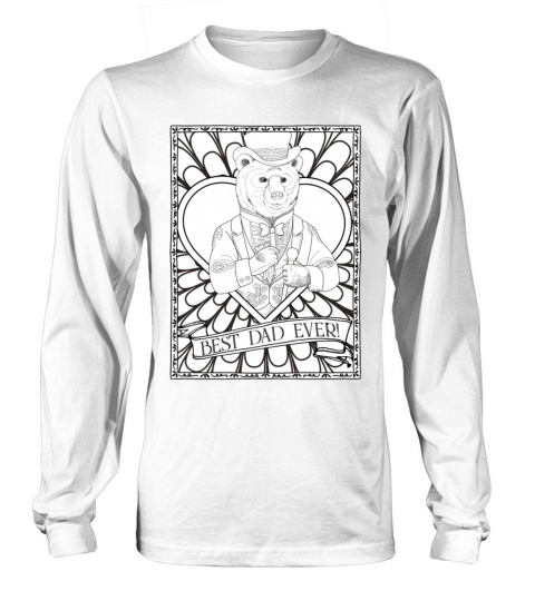 Retro Best Dad Ever Vintage Bear In Regal Costume Long sleeved Unisex