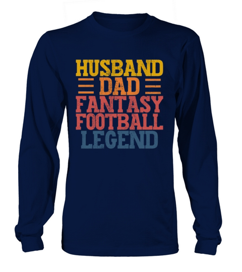 Vintage Husband Dad Fantasy Football Legend FFL Long sleeved Unisex