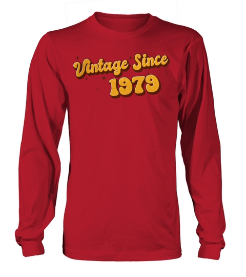 Vintage since 1979 44 Years Old - Groovy 44th Long sleeved Unisex