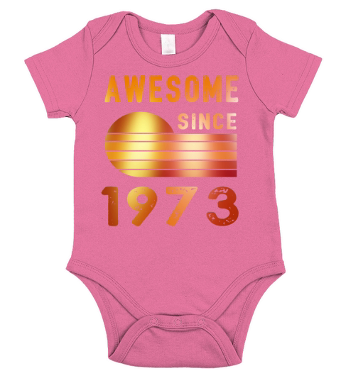 1973 Birthday Retro Vintage Gift Short Sleeve Baby One-Piece