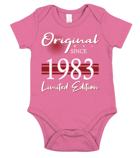 40th birthday vintage 1983 original since 1983 Short Sleeve Baby One-Piece