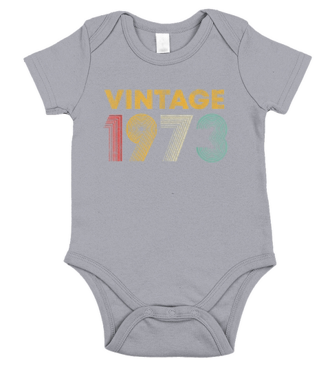 48th Birthday Gift Idea Vintage 1973 Short Sleeve Baby One-Piece