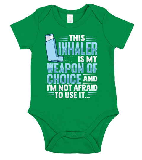Albuterol Asthma Inhaler Design for an Asthmatic Short Sleeve Baby One-Piece