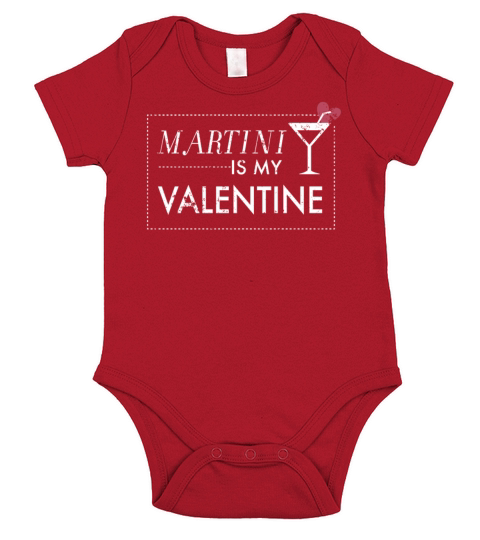 Anti Valentines Day Martini Is My Valentine Shirt Short Sleeve Baby One-Piece