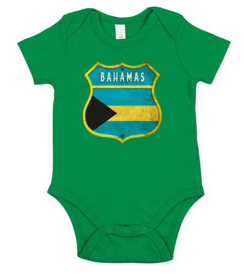 Bahamas coat of arms flag design Short Sleeve Baby One-Piece