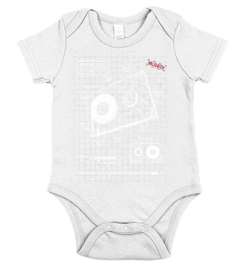 Cassette tape Short Sleeve Baby One-Piece