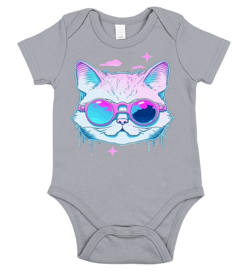 Cool Kitty Short Sleeve Baby One-Piece