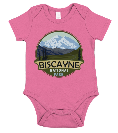 Cool Vintage Retro Biscayne National Park Mountain Short Sleeve Baby One-Piece