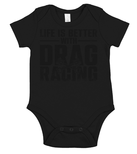 Drag Racing Race Car Girl Vintage Short Sleeve Baby One-Piece