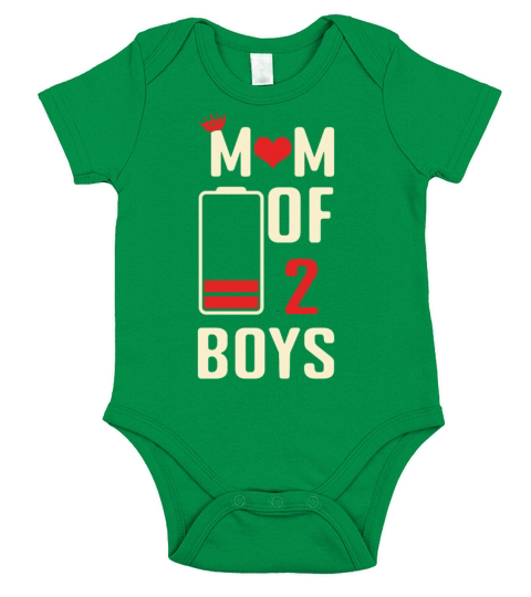 Funny Mom Quotes Mom Of Two Boy Happy Mothers Day Short Sleeve Baby One-Piece