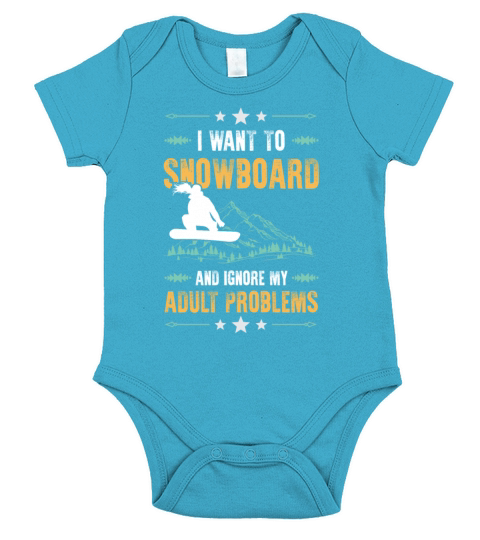 ignore snowboarding problems Short Sleeve Baby One-Piece