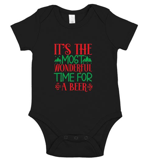Its the most wonderful time for beer christmas shirt Short Sleeve Baby One-Piece