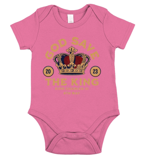 King Charles III Coronation 2023 Short Sleeve Baby One-Piece