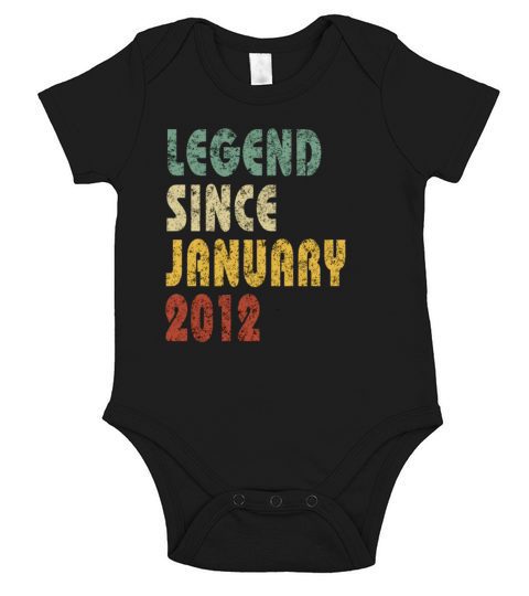 Legend since vintage January 2012 Retro Vintage Short Sleeve Baby One-Piece
