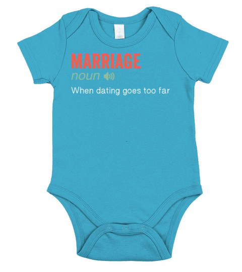 Marriage Noun Funny humor quote Short Sleeve Baby One-Piece