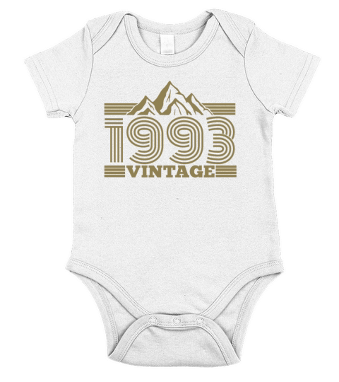Mountains Hiking 1993 Birthday Vintage Sayings Short Sleeve Baby One-Piece