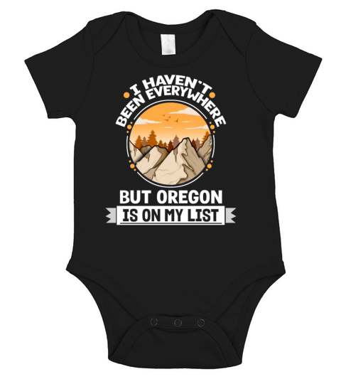 Oregon Is On My List Mountain Hiking Summit Hiker Short Sleeve Baby One-Piece