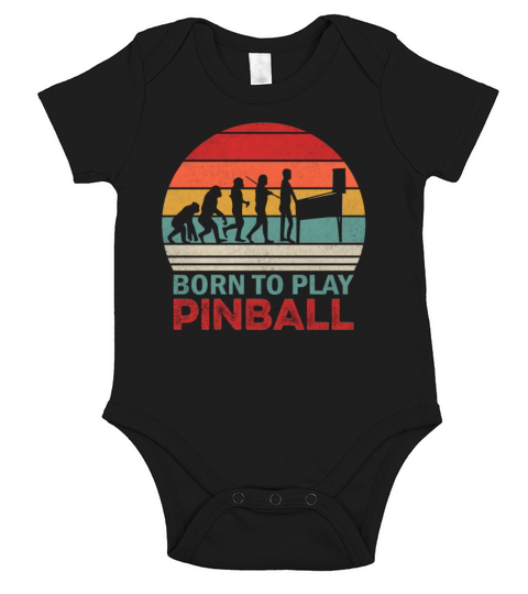 Pinball Machines Vintage Arcade Game Retro Lovers Short Sleeve Baby One-Piece