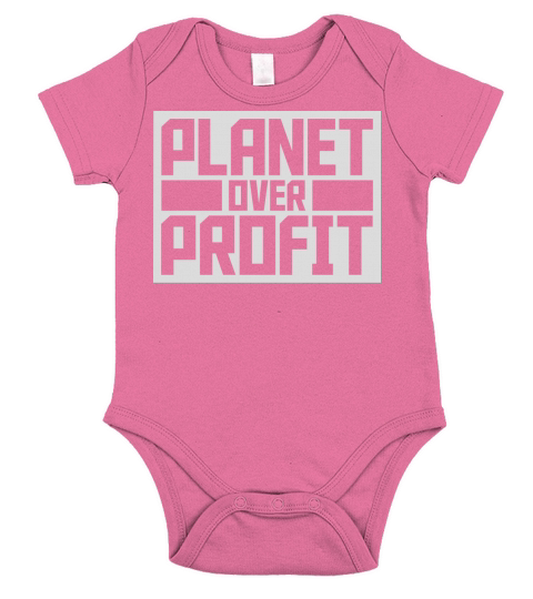 planet over profit quote Short Sleeve Baby One-Piece