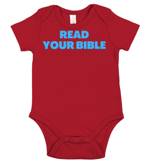 Read Your Bible - Christian Quotes Short Sleeve Baby One-Piece