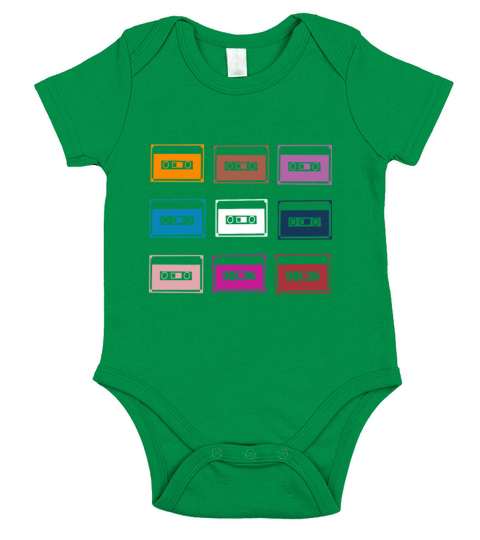 retro mix cassettes style vintage shirt Short Sleeve Baby One-Piece