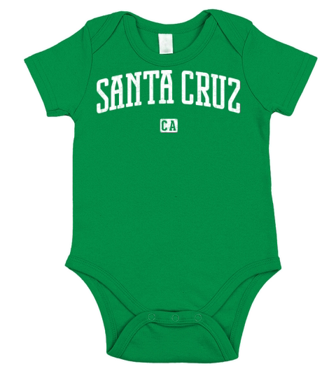 Santa Cruz California Vintage Short Sleeve Baby One-Piece