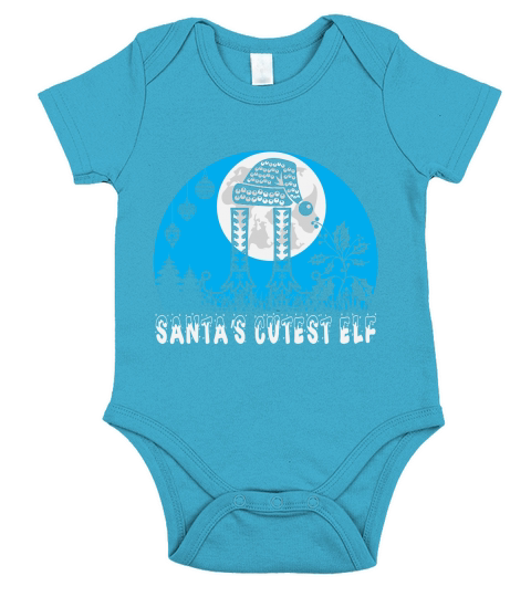 Santas cutest elf christmas shirt Short Sleeve Baby One-Piece