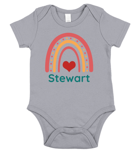 Stewart Vintage Boho Rainbow Short Sleeve Baby One-Piece