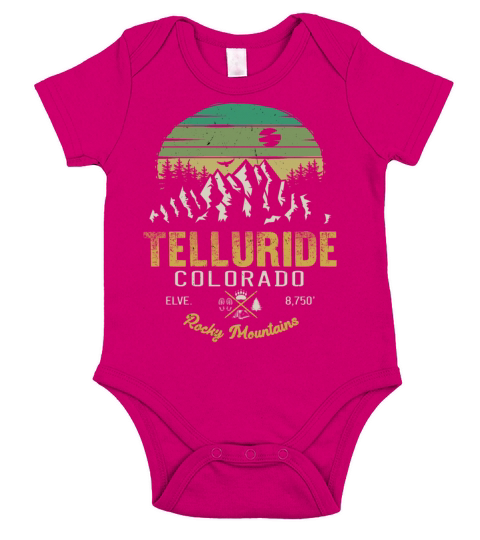 Telluride Colorado vintage retro Short Sleeve Baby One-Piece