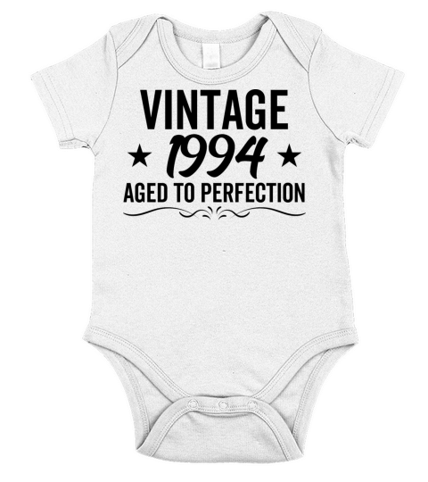 Vintage 1994 Aged To Perfection Short Sleeve Baby One-Piece