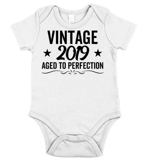 Vintage 2019 Aged To Perfection Short Sleeve Baby One-Piece