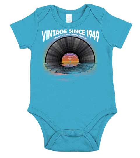Vintage since 1949 Retro Disco Music Vintage Short Sleeve Baby One-Piece