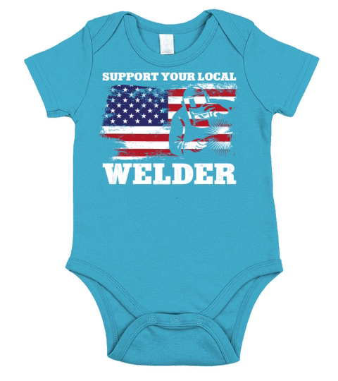 Welder Welding Vintage American Short Sleeve Baby One-Piece