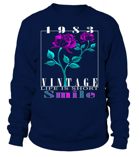 1983 Born Vintage Rose Gift Sweatshirt Unisex