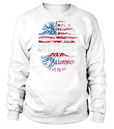 American Grown Puerto Rican Roots Vintage Puerto R Sweatshirt Unisex