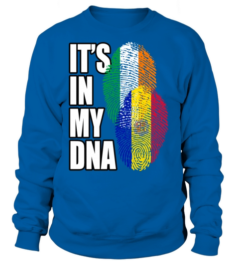 Andorran And Irish Mix Heritage DNA Flag Sweatshirt Unisex