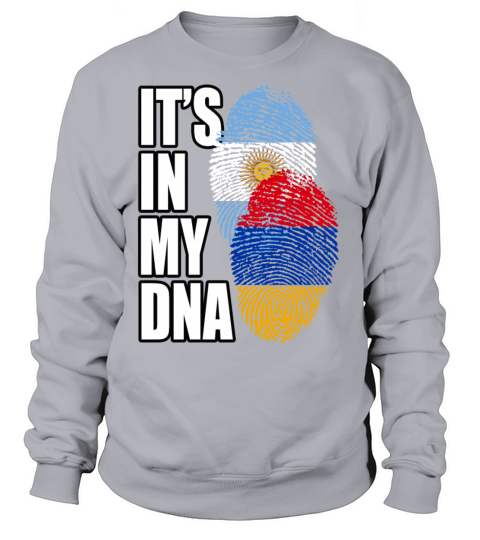 Armenian And Argentinian Mix Heritage DNA Flag Sweatshirt Unisex