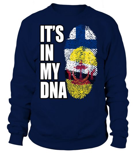 Finland And Bruneian Mix Heritage DNA Flag Sweatshirt Unisex