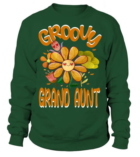 Groovy Grand Aunt Family Matching Vintage Family Sweatshirt Unisex