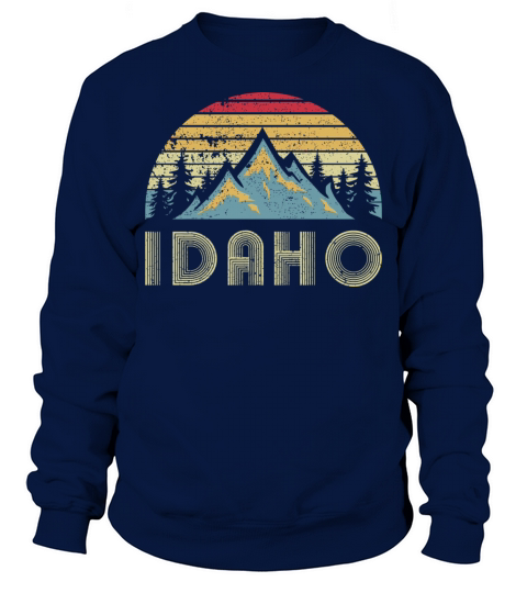 Idaho Retro Vintage Mountains Cam G Hiking Sweatshirt Unisex