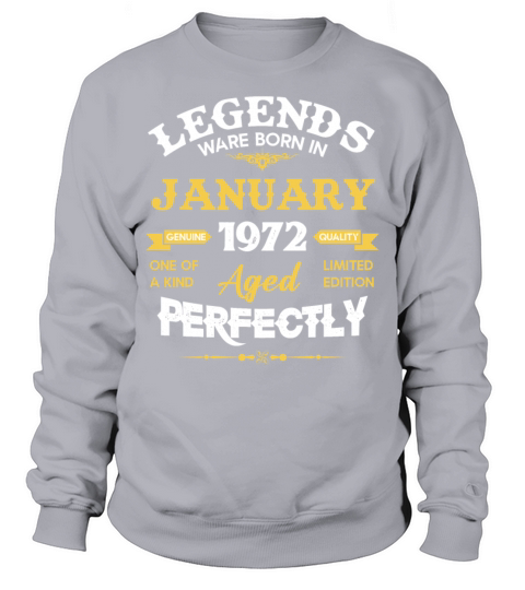 January 1972 Vintage Birthday Present Sweatshirt Unisex